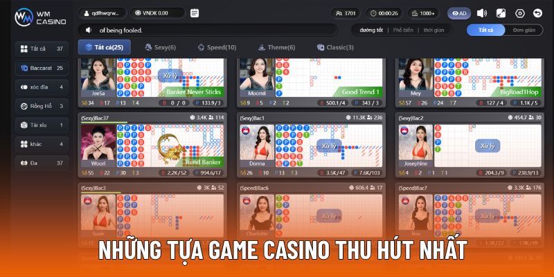 Những tựa game casino thu hút nhất tại nhà cái Qh99 Những tựa game casino thu hút nhất tại nhà cái Qh99